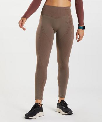 Dámské Legíny Gymshark Apex Seamless Hnědé Růžové Hnědé | CZ 4059JPQ